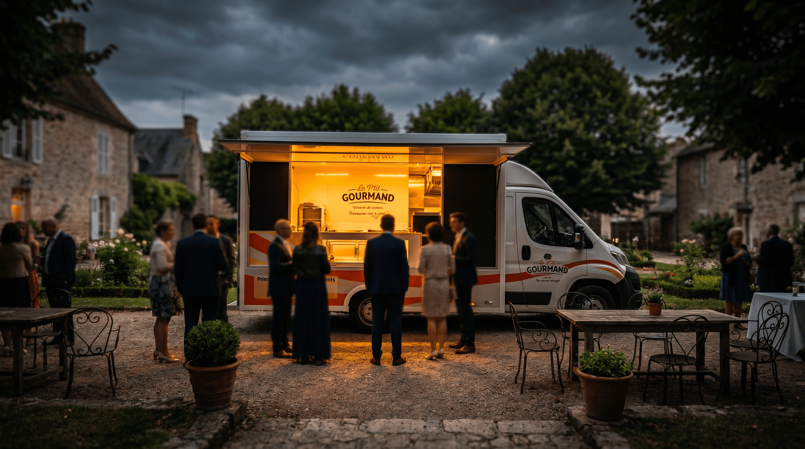 Le camion du P'tit Gourmand lors d'un événement en Côte-d'Or